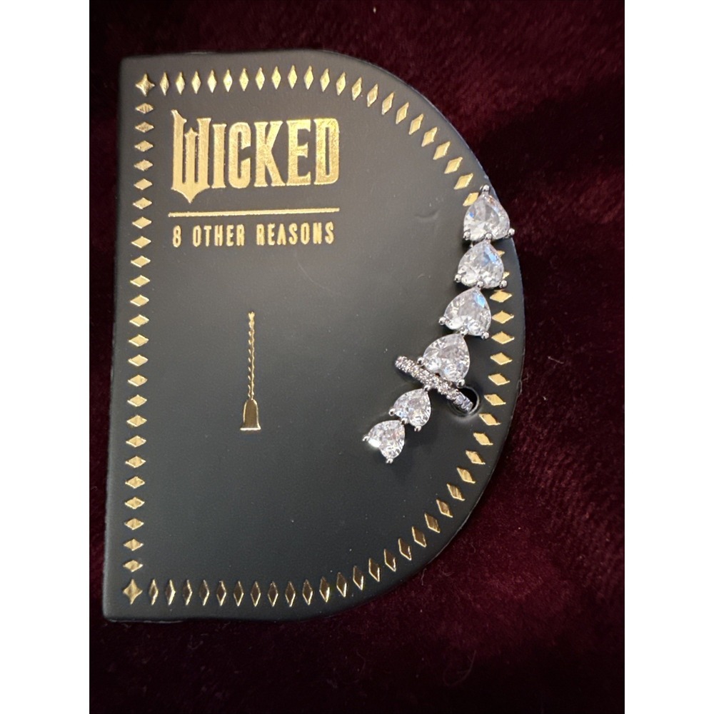 Wicked 8 Other Reasons X Revolve Bewitched‎ Ear Crawler Earring Silver Rhodium